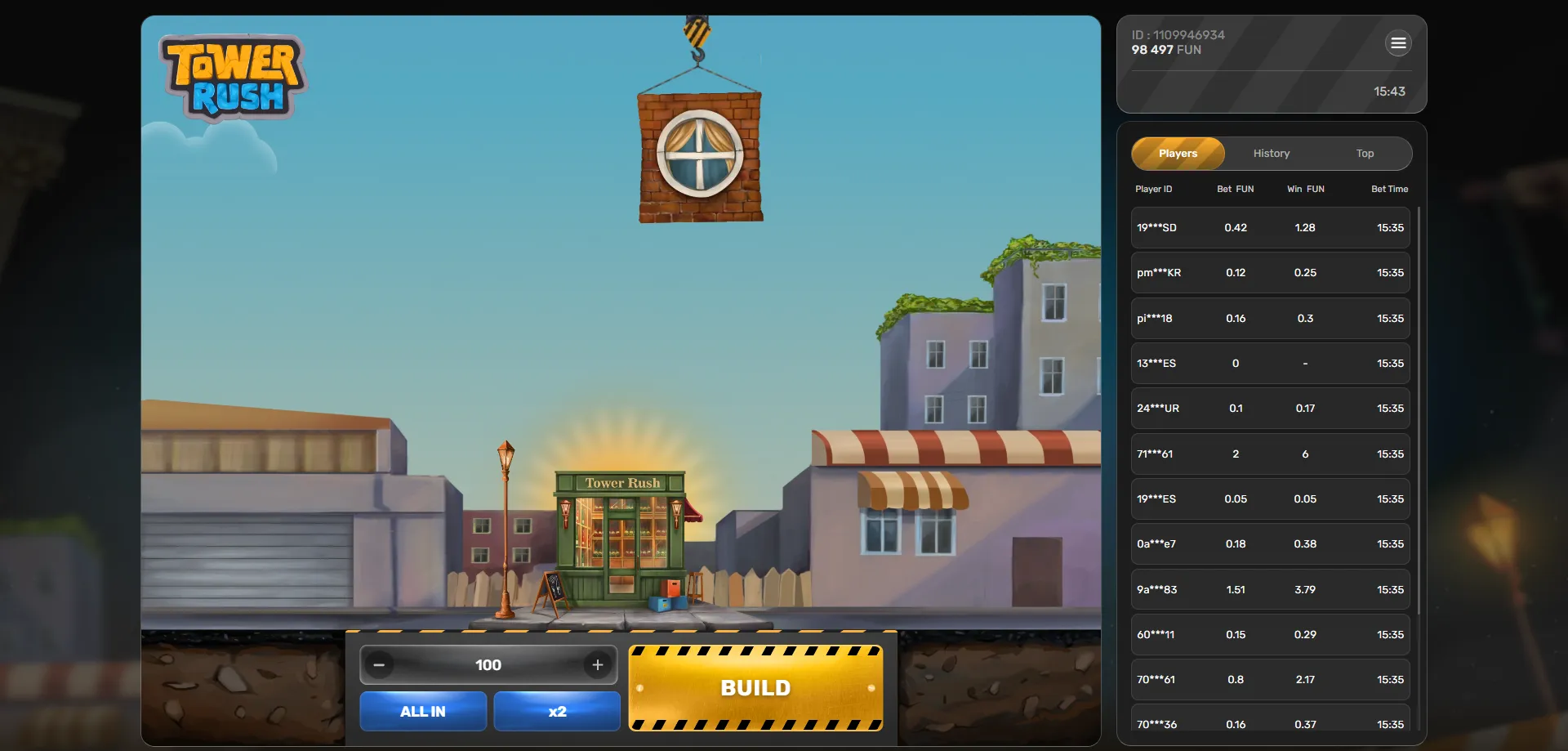 تجربة لعبة tower rush مجاناً بدون إيداع — نسخة الديمو