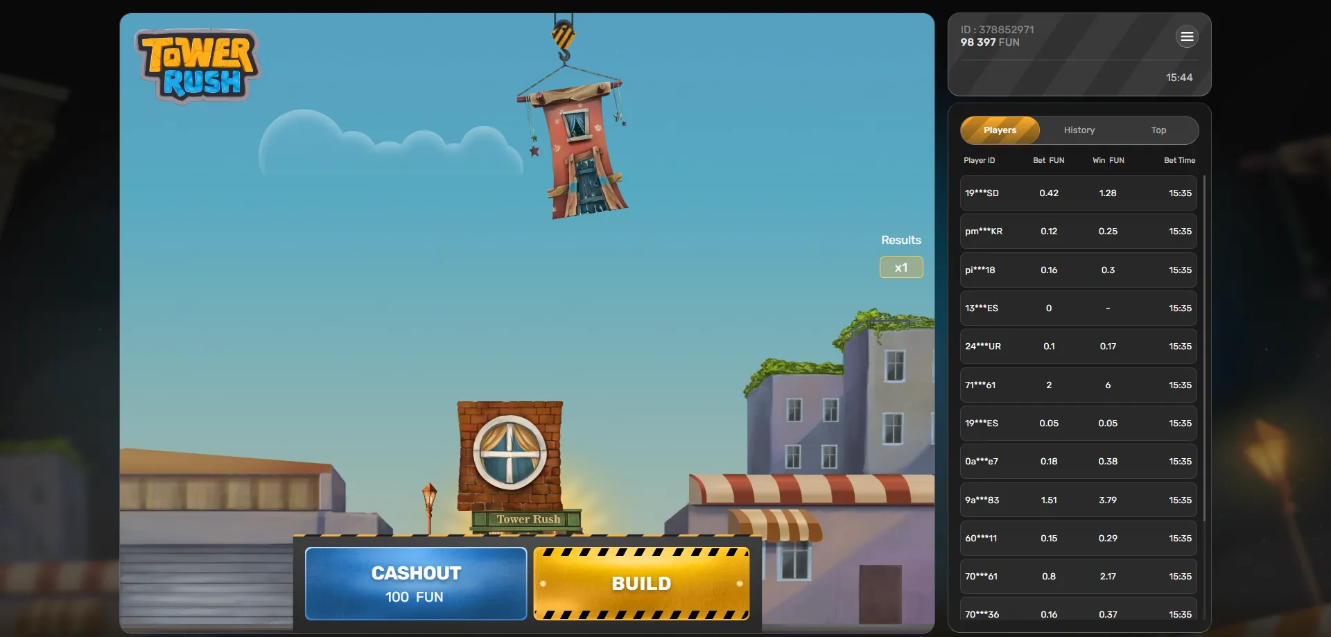 مميزات لعبة tower rush من Galaxsys — طوابق مكافأة خاصة